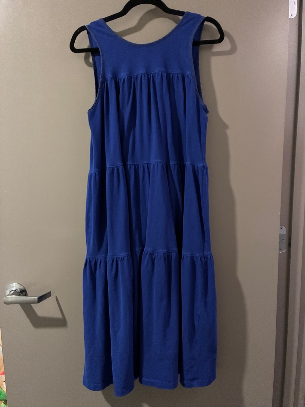 Everlane The Weekend tiered midi dress blue M